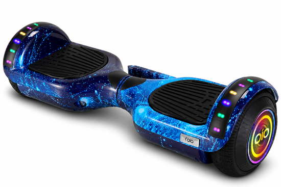 Obrazek Deskorolka elektryczna OIO Basic 6.5’ Space Blue (LED; Bluetooth; uchwyt; ładowarka; Automatyczne balansowanie)